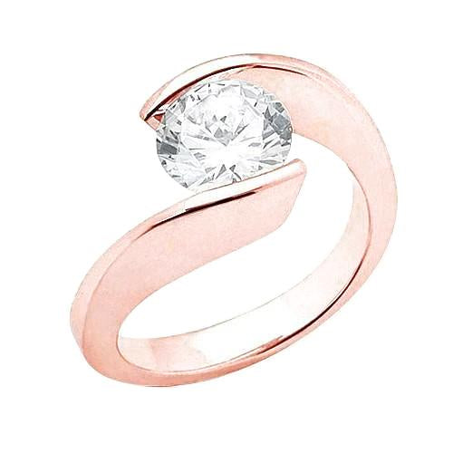 2.50 Ct. Genuine Diamond Solitaire Engagement Ring Rose Gold New