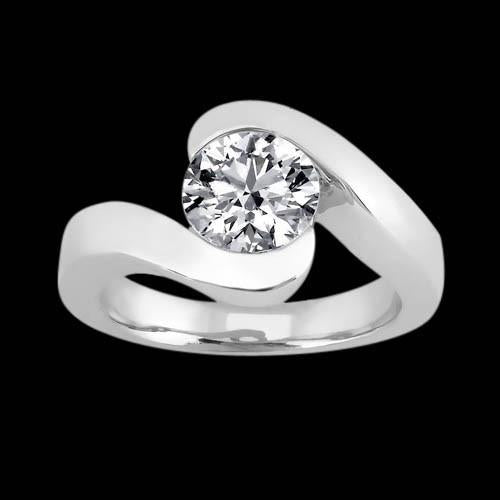 2.50 Ct. Real Diamond Engagement Ring Solitaire White Gold