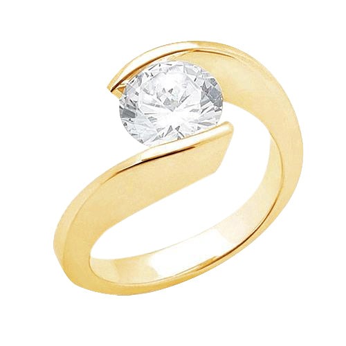 2.50 Ct. Sparkling Real Diamond Engagement Ring Yellow Gold - Solitaire Ring-harrychadent.ca