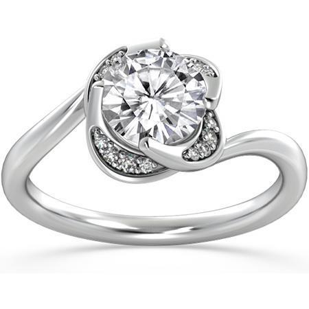 2.50 Ct Gorgeous Round Natural Diamond Engagement Ring Twisted Shank Jewelry