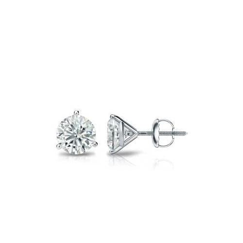 2.50 Ct Real Diamond Women Studs Earrings White Gold 14K New