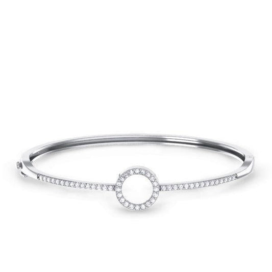 2.50 Ct Round Brilliant Cut Natural Diamonds Bangle Jewelry