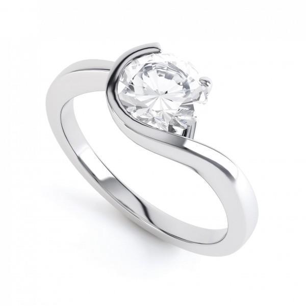 2.50 Ct Round Cut Solitaire Genuine Diamond Anniversary Ring