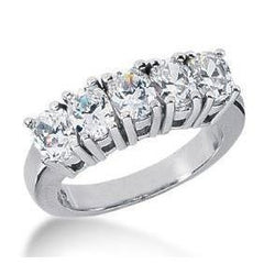 2.50 Ct Oval Cut Lab Grown Diamond 5 Stone Half Eternity Band Gold Jewelry