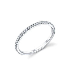 2.50 Ct Round Cut Lab Grown Diamonds Eternity Band 14K White Gold