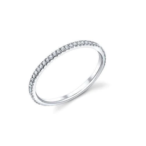 2.50 Ct Round Cut Lab Grown Diamonds Eternity Band 14K White Gold