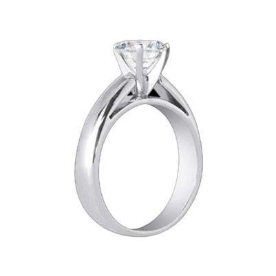 2.51 Carats Solitaire Cathedral Natural Diamond Ring White Gold