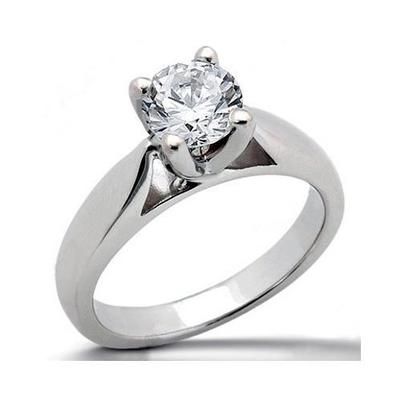 2.51 Ct. Genuine Diamond Solitaire Engagement Ring White Gold