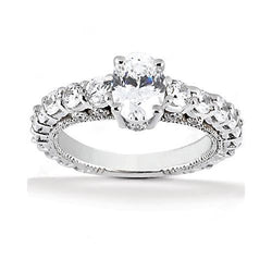 2.51 Ct. Real Natural Earth Mined Diamond Anniversary Ring With Accents