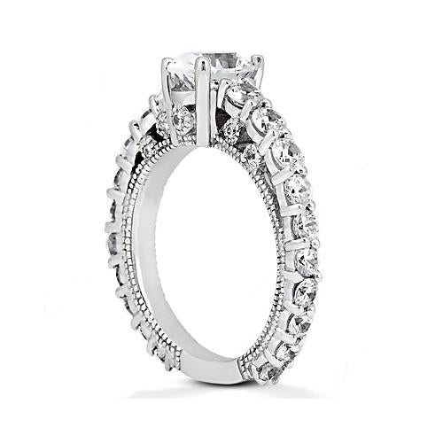 2.51 Ct. Real Diamond Anniversary Ring With Accents