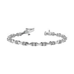 2.55 Carats Round Real Diamond 4 Prong Set Tennis Bracelet Solid Gold