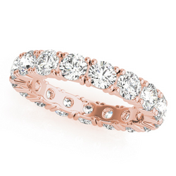 Brilliant Diamond Eternity Band – 14K Rose Gold 2.55 ct