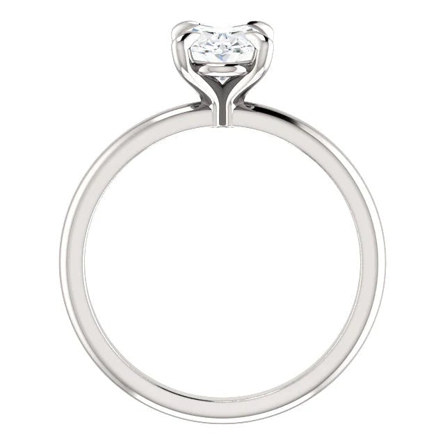 2.5 Carat Oval Real Diamond Thin Band Ring - Solitaire Ring-harrychadent.ca