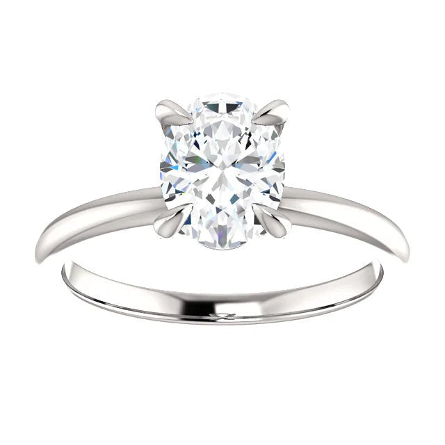 2.5 Carat Oval Real Diamond Thin Band Ring - Solitaire Ring-harrychadent.ca