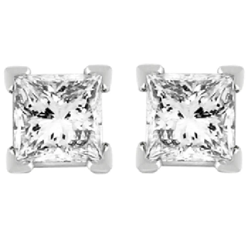 2.5 Carat Prong Set Genuine Diamond Stud Earring White Gold Jewelry 14K