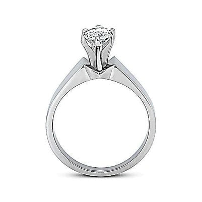 2.5 Carat Real Marquise Diamond Thick Shank Ring