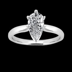2.5 Carat Sparkling Pear Genuine Diamond Ring