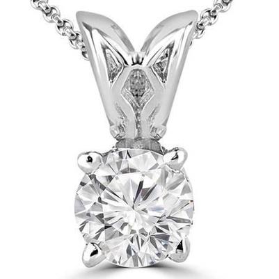 2.5 Ct Gorgeous Round Cut Real Diamond Solitaire Pendant