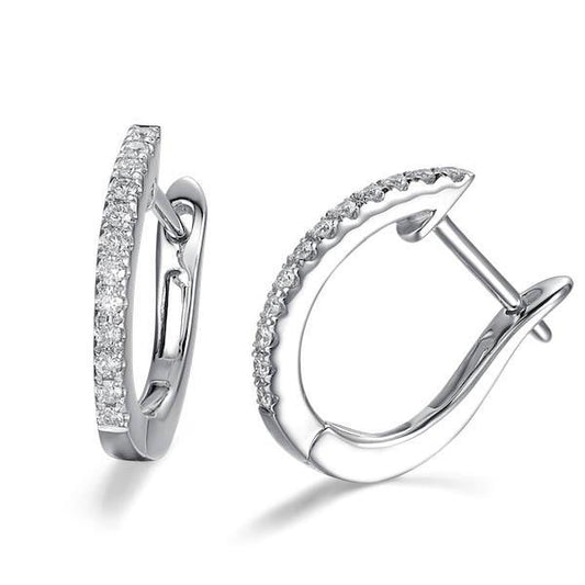 2.5 Ct White F Vvs1 Round Natural Diamond Hoop Earring