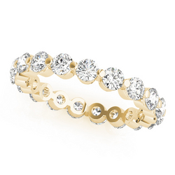 Brilliant Diamond Eternity Band 2.5 ct F/VS1 – 14 Karat Yellow