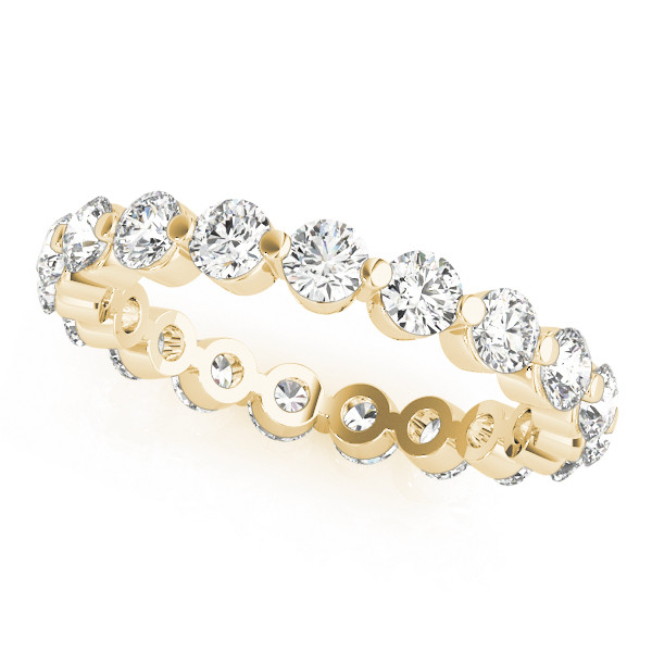 Brilliant Diamond Round Brilliant Eternity Band in 14 Karat Yellow Gold – main view
