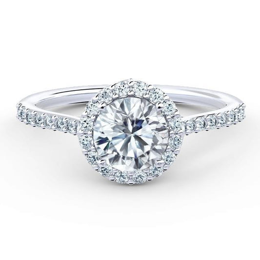 2.60 Carats Genuine Diamonds Engagement Halo Ring