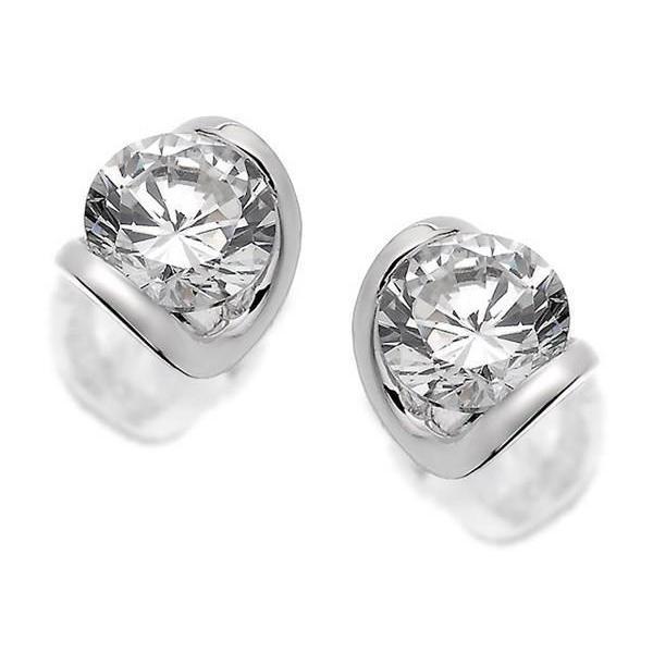 2.60 Ct F Vs1 Round Cut Genuine Diamonds Ladies Studs Earring White Gold 14K