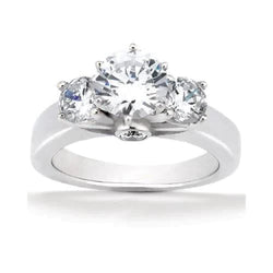 2.62 Carat F Vs1 Diamond Ring Natural Diamonds 3 Stone Ring