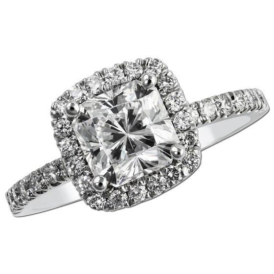 2.65 Carats Sparkling Genuine Diamonds Halo Anniversary Ring White Gold 14K - Halo Ring-harrychadent.ca