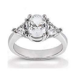 2.70 Ct. Big Natural Diamonds Engagement Ring Three Stone Jewelry New