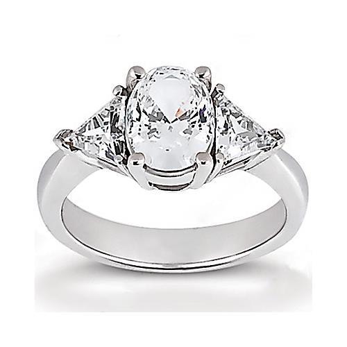 2.70 Ct. Big Natural Diamonds Engagement Ring Three Stone Jewelry New