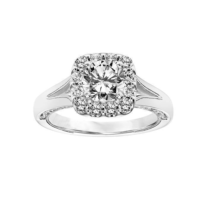 2.70 Ct Halo Real Diamond Wedding Ring White Gold