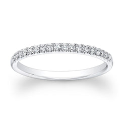 2.70 Ct Round Brilliant Cut Real Diamond Wedding Band 14K White Gold