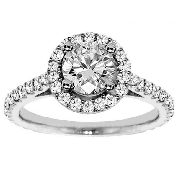 2.75 Carats Round Real Diamond Engagement Ring