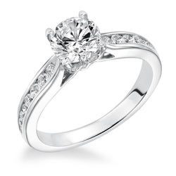 2.75 Carats Solitaire With Accent Real Diamonds Wedding Ring White Gold