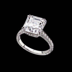 2.76 Ct. Center Radiant Halo Real Natural Earth Mined Diamond Jewelry Ring White Gold