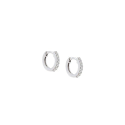 2.80 Carats Prong Set Round Cut Real Natural Earth Mined Diamonds Hoop Earrings Gold White