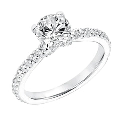 2.85 Carats Natural Earth Mined Diamond Engagement Ring White Gold 14K