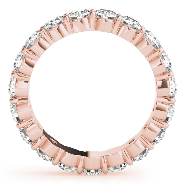 Diamond Round Brilliant Eternity Band in 14K Rose Gold – front view