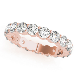 Diamond Round Brilliant Eternity Band 0.15 ct – 14K Rose Gold