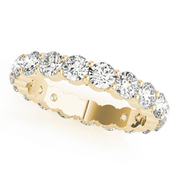 Round Cut Diamond Eternity Band in 14 Karat Yellow Gold – 2.88 ct