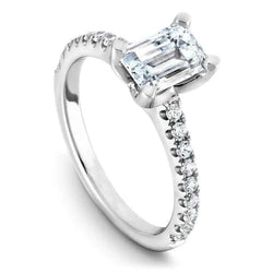 2.90 Ct Emerald And Round Cut Natural Earth Mined Diamond Wedding Ring