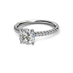 2.95 Carats Prong Set Genuine Sparkling Natural Earth Mined Diamond Wedding Ring