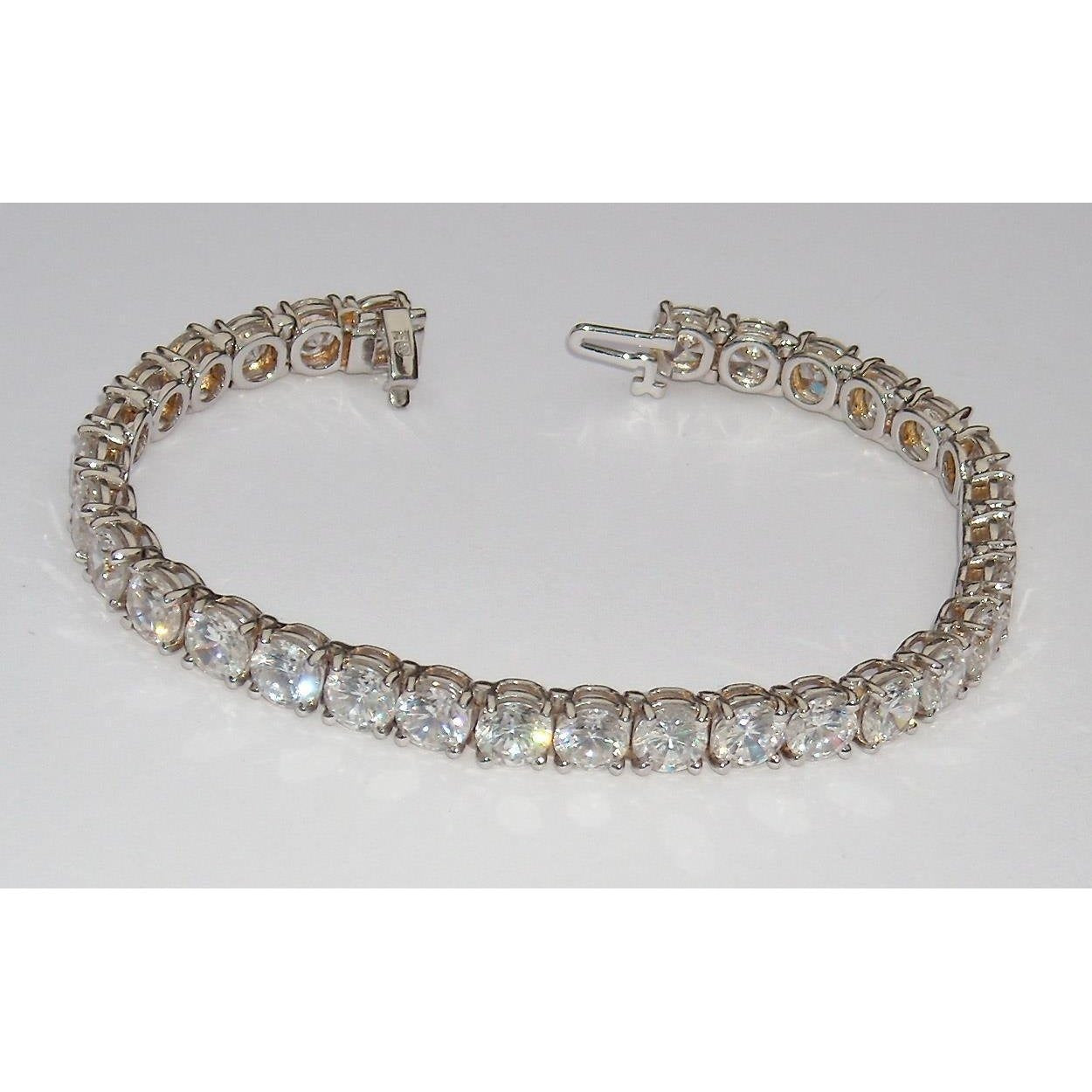 20.15 Ct Large Real Diamond Tennis Bracelet Vs Jewelry 31 Stones - Tennis Bracelet-harrychadent.ca