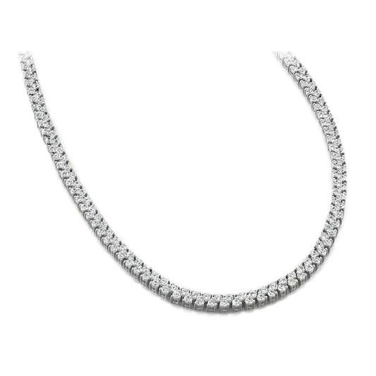 20 Carat Small Natural Diamond Gold Necklace