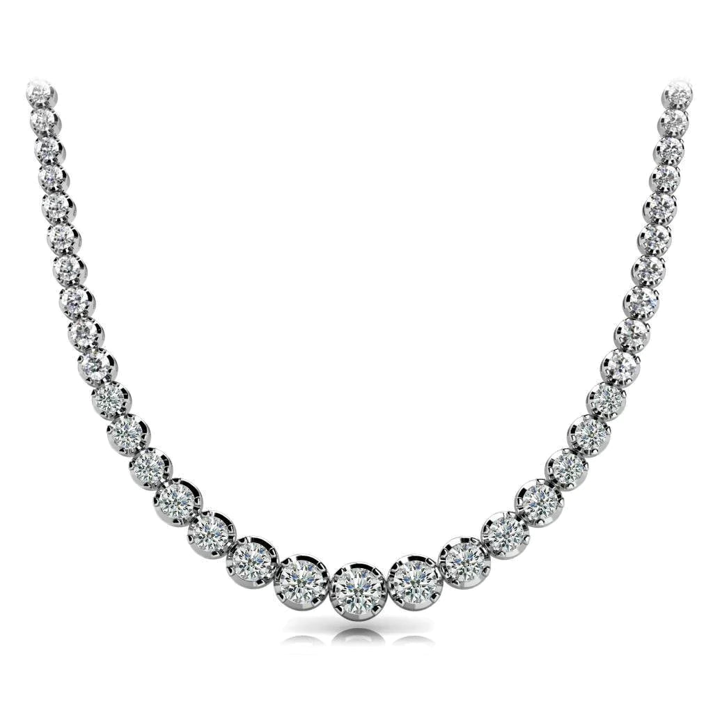 20 Carat Sparkling Genuine Diamond Necklace