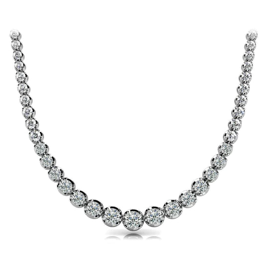 20 Carat Sparkling Genuine Diamond Necklace