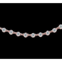 20 Carats Yards Genuine Diamond Necklace Pendant Rose Gold Diamond Yard