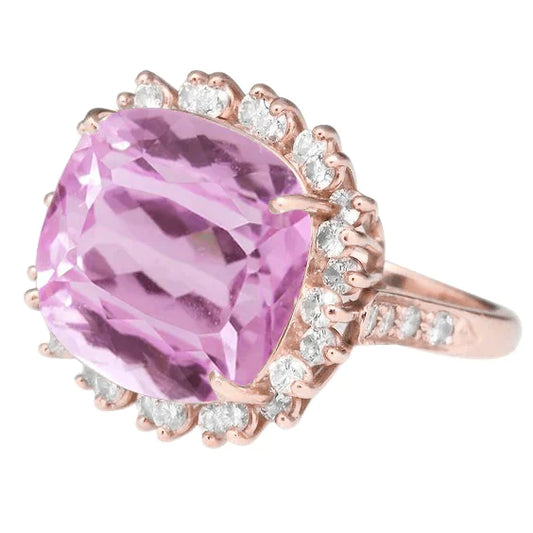 20 Ct Kunzite Gemstone Ring