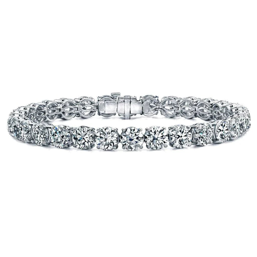 20 Carat Dazzling Round Lab Grown Diamonds Tennis Bracelet